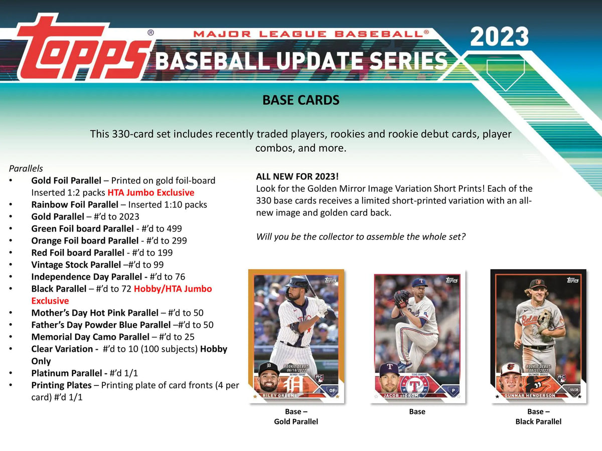 2023 Topps Update Series Jumbo Baseball Hobby Box – Sports Card Market