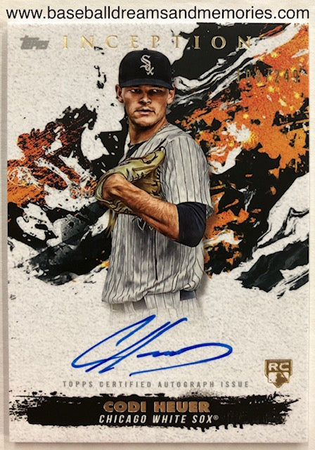 2021 Topps Inception Codi Heuer Autograph Rookie Card Serial Numbered –  Baseball Dreams & Memories