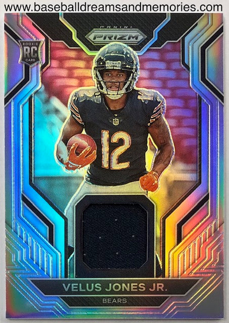 2022 Panini Prizm Velus Jones Jr. Chicago Bears Rookie Jersey Card –  Baseball Dreams & Memories