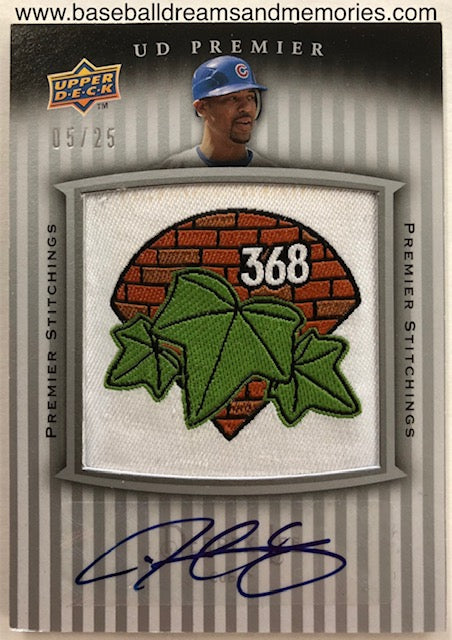 2008 Upper Deck UD Premier Derrek Lee Premier Stitchings Patch Autogra –  Baseball Dreams u0026 Memories