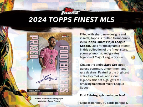 2024 Topps Finest MLS Soccer Hobby Box (PRE-ORDER)