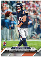 2024 Topps Now Caleb Williams "1st QB Selected 1st Overall to Win Debut Since 2002" Card