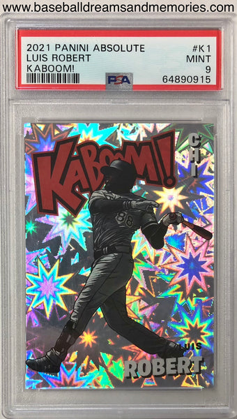 2021 Panini Absolute Luis Robert KABOOM! Card Graded PSA MINT 9