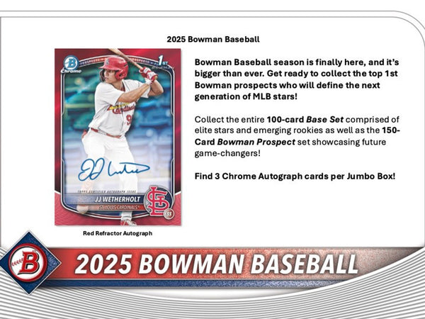 2025 Bowman Baseball Jumbo Box (PRE-ORDER)
