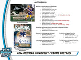 2024 Bowman Chrome University Football Hobby Box (PRE-ORDER)