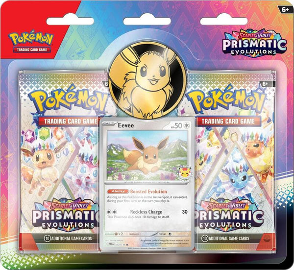 Pokémon TCG: Scarlet & Violet Prismatic Evolutions 2-Pack Blister Eevee Pokémon Day Logo