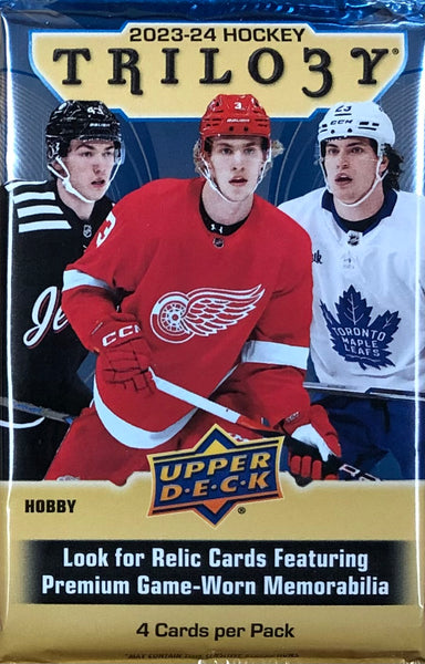 2023-24 Upper Deck Trilogy Hockey Hobby Pack (Call 708-371-2250 For Pricing & Availability)