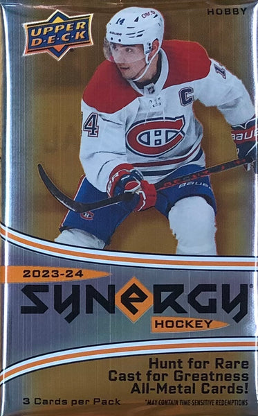 2023-24 Upper Deck Synergy Hockey Hobby Pack (Call 708-371-2250 For Pricing & Availability)