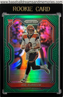 2020 Panini Prizm Joe Burrow Green Prizm Parallel Rookie Card