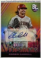 2024 Topps Big League Corbin Carroll Good Vibrations Autograph Card Serial Numbered 17/25