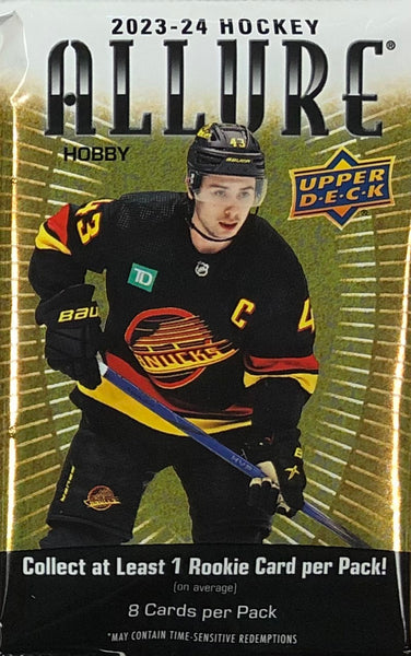 2023-24 Upper Deck Allure Hockey Hobby Pack (Call 708-371-2250 For Pricing & Availability)