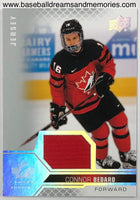 2022 Upper Deck Connor Bedard Team Canada Juniors Game Used Jersey Card