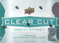 2023-24 Upper Deck Clear Cut Hockey Hobby Box (Call 708-371-2250 For Pricing & Availability)