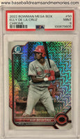 2022 Bowman Chrome Elly De La Cruz Mega Box Parallel Card Graded PSA MINT 9