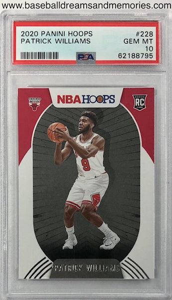 2020 Panini Hoops Patrick Williams Rookie Card Graded PSA GEM MT 10