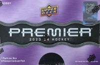 2023-24 Upper Deck Premier Hockey Hobby Box (Call 708-371-2250 For Pricing & Availability)