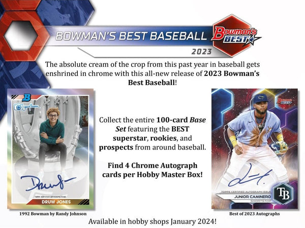 2023 Bowman's Best Baseball Hobby Box (1 Mini Box) – Baseball Dreams &  Memories