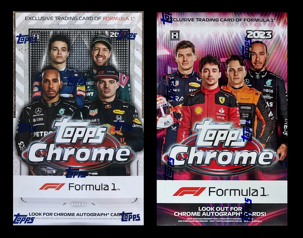 2021 & 2023 Topps Chrome Formula 1 F1 Racing Hobby Box Combo Lot