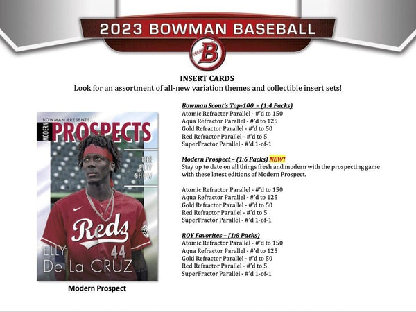 2023 Bowman Baseball Hobby Jumbo Pack