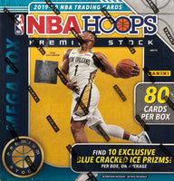 2020 Panini NBA Hoops Premium Stock Basketball Mega Box (Blue Cracked Ice)