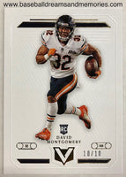 2019 Panini Chronicles Vertex David Montgomery Rookie Card Serial Numbered 10/10