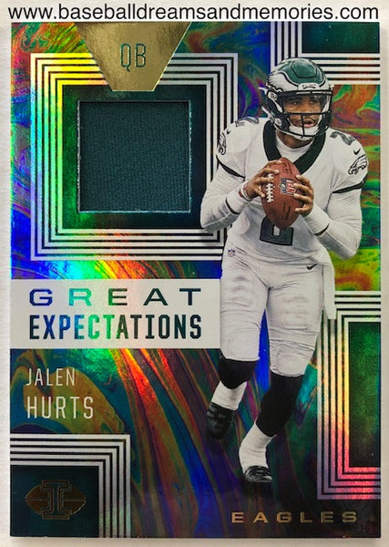 2020 Panini Illusions Jalen Hurts Great Expectations Jersey Card