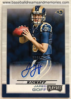 2016 Panini Playoff Jared Goff Kickoff Autograph Rookie Card Serial Numbered 32/49