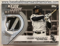 2021 Topps Luis Robert Major League Material Jersey Patch Platinum Card Serial Numbered 1/1