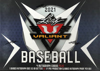 2021 Leaf Valiant Baseball Hobby Box