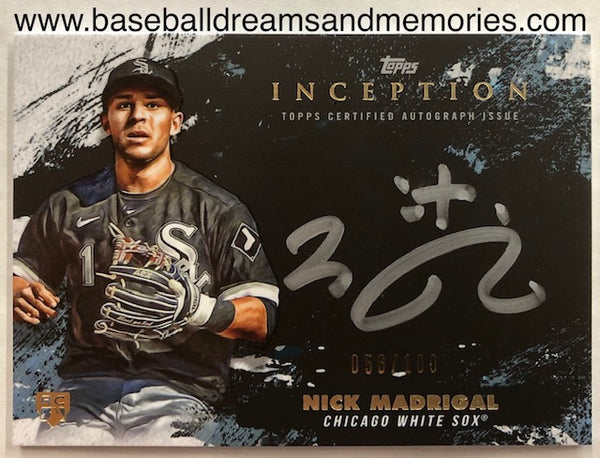 2021 Topps Inception Nick Madrigal Autograph Rookie Card Serial Numbered 056/100