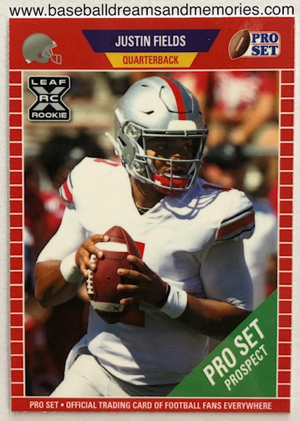 2021 Leaf Pro Set Prospect Justin Fields Rookie Card