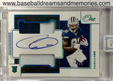 2020 Panini One CeeDee Lamb RPA Rookie Dual Patch Autograph Card Serial Numbered 74/75