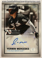 2021 Topps Series One Yermin Mercedes 70 Years of Baseball Autograph Rookie Card