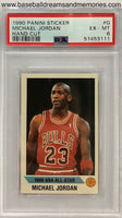 1990 Panini Sticker Michael Jordan Hand Cut Card Graded PSA 6 EX-MT