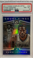 2017 Panini Donruss Optic Kawhi Leonard Court Kings Blue Card Serial Numbered 42/85 Graded PSA 8 NM-MT