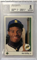 1989 Upper Deck Ken Griffey Rookie Card Graded BGS 8 NM-MT