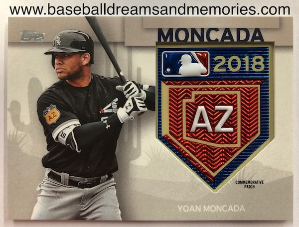 2018 Topps Series 1 Yoan Moncada MLB Spring Training Commemorative Logo Patch Card