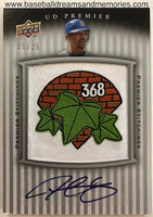 2008 Upper Deck UD Premier Derrek Lee Premier Stitchings Patch Autograph Card Serial Numbered 05/25