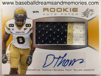 2010 Upper Deck SPX Demaryius Thomas Rookie Autograph Jersey Patch Card Serial Numbered 06/10