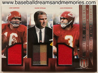 Panini Momentum Len Dawson, Hank Stram, Jan Stenerud Triple Relic Card  Serial Numbered 78/99