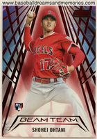 2018 Topps Stadium Club Shohei Ohtani Rookie Beam Team Red Parallel Card