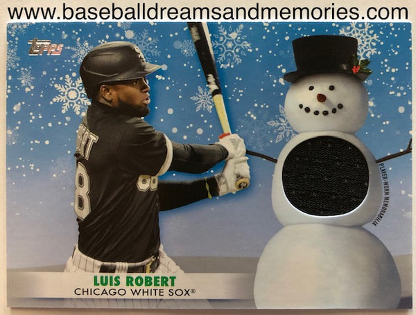 2021 Topps Holiday Luis Robert Relic Card (Black Jersey)