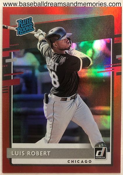 2020 Donruss Luis Robert Rated Rookie Red Foil Parallel Card