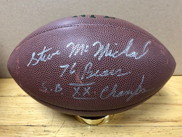 Steve McMichael Autographed Football Inscribed