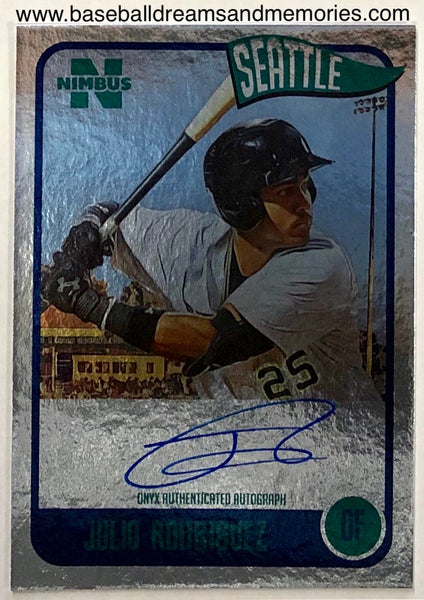 2020 Onyx Nimbus Julio Rodriguez Autograph Card