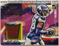 2021 Panini Donruss Justin Jefferson Leather Kings Football Relic Card Serial Numbered 215/299