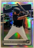 2020 Panini Donruss Optic Jasson Dominguez Silver Parallel Rated Prospect Rookie Card