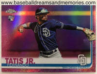 2019 Topps Chrome Fernando Tatis Jr Pink Parallel Rookie Card