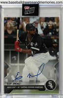 2021 Topps Now Eloy Jimenez Postseason White Sox AL Central Division Champions Autograph Card Serial Numbered 07/99