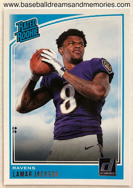 2018 Panini Donruss Lamar Jackson Rated Rookie Card